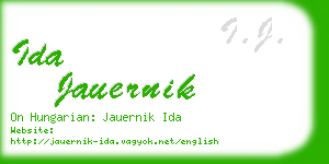 ida jauernik business card